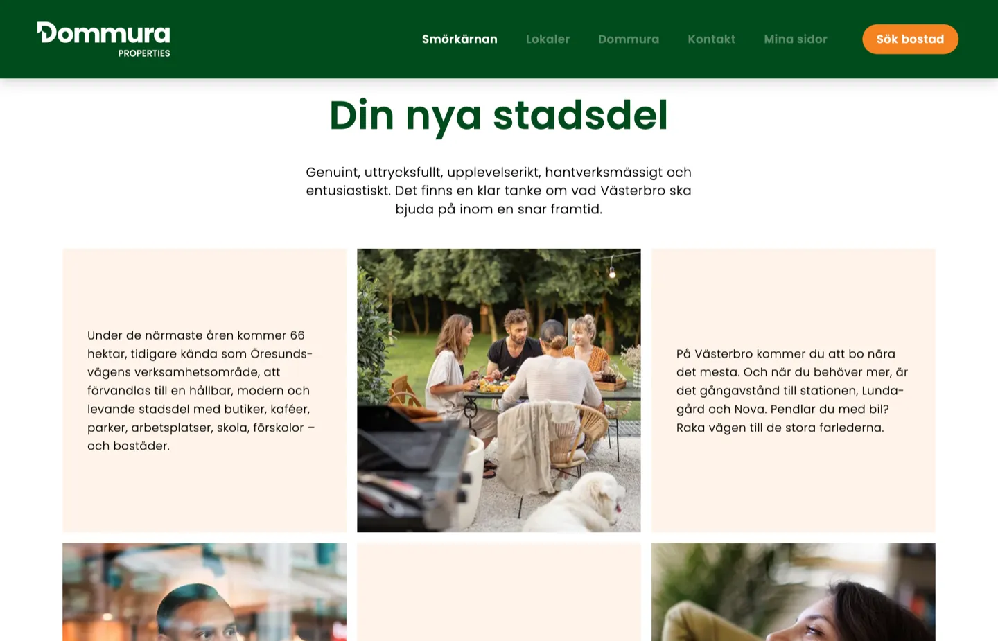 The Smörkärnan project page: the new neighbourhood in Västerbro, in text and pictures
